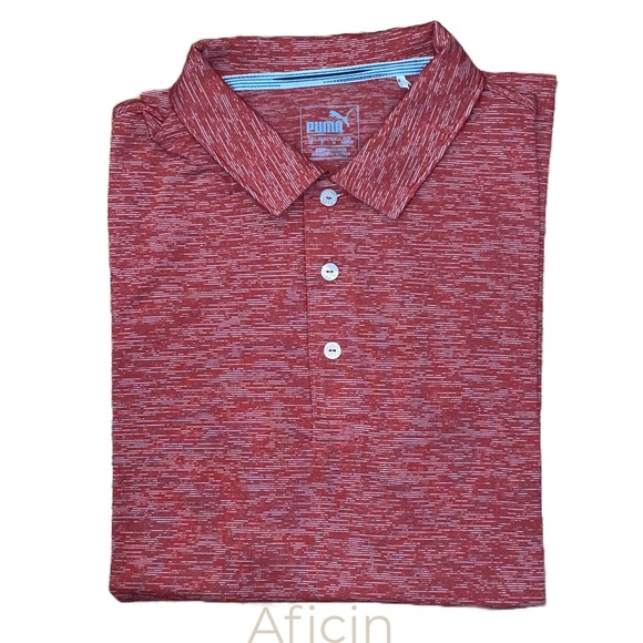 NEW MEN'S SMALL PUMA Men's Short Sleeve Polyester polo shirt Red Small S - Picture 9 of 17